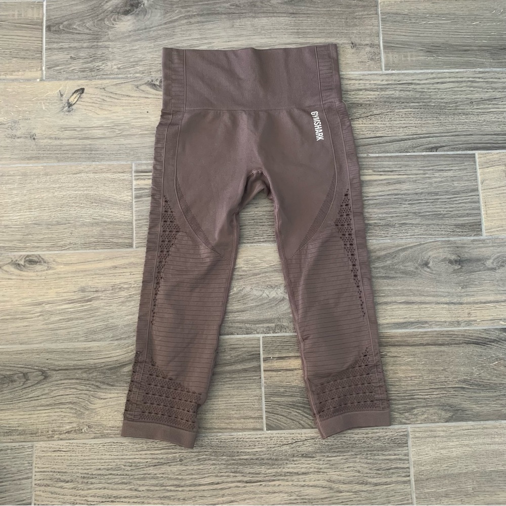 Gymshark Energy Seamless Cropped Leggings Mauve Small